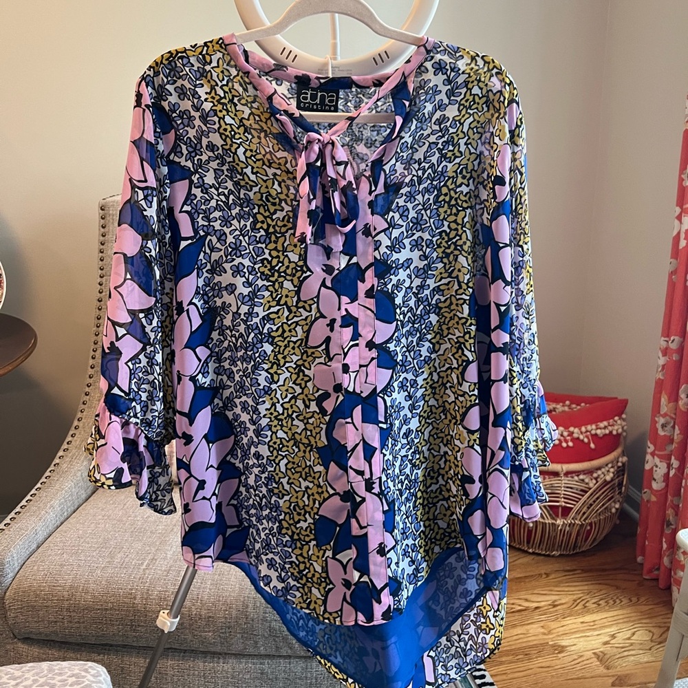 Atina Christina Tunic/Blouse Size Large